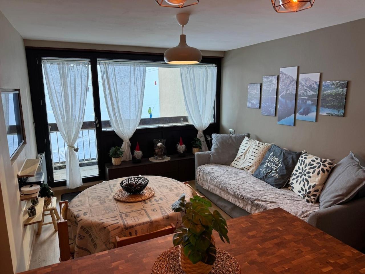 Studio Les Chalmettes 4 Personnes Au Pied Des Pistes Wifi - Balcon - Parking モンジェネヴル エクステリア 写真